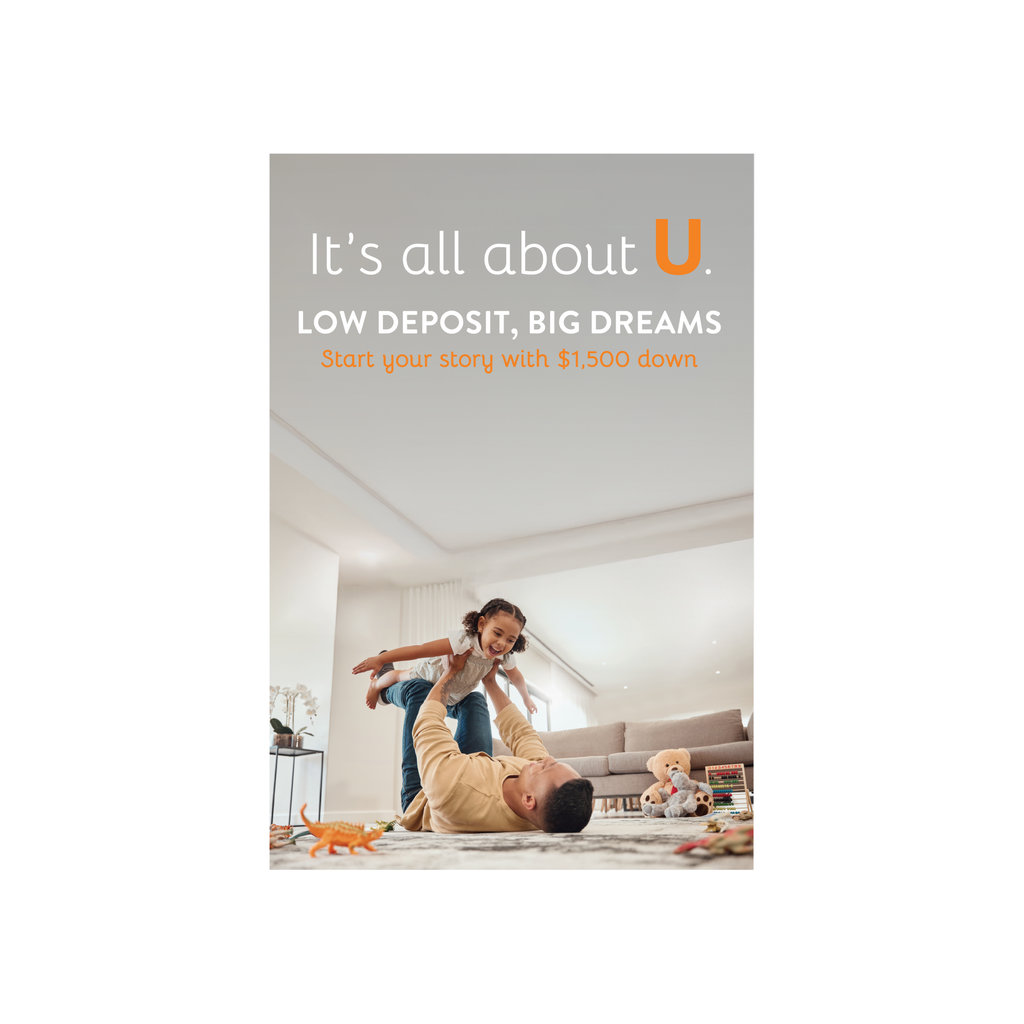Interior Acrylic Display "Low Deposit, Big Dreams"