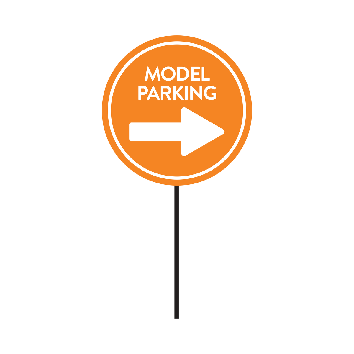 Sales Model Parking Directional - Right Arrow