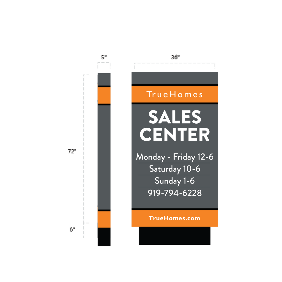 Sales Center Hours Sign