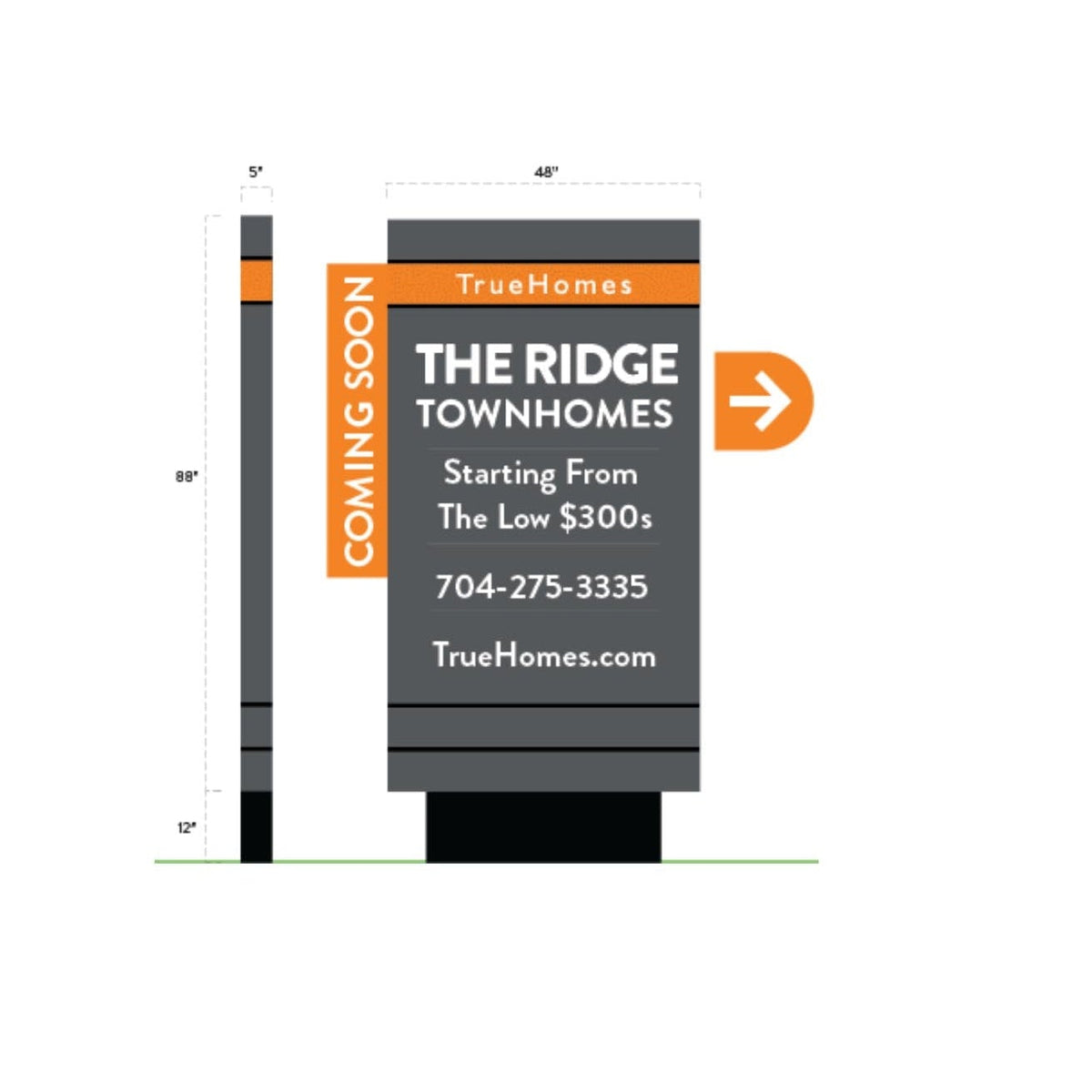 Entrance Sign - Coming Soon / Now Selling